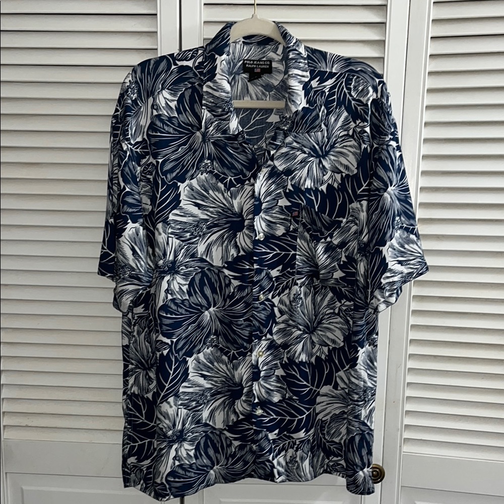 Vintage Polo Ralph Lauren tropical Hawaiian vacation short sleeve button…